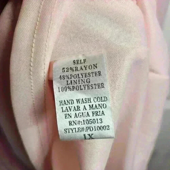 Andree by Unit Babydoll Pink Dress Size 1X NWT - Picture 3 of 7